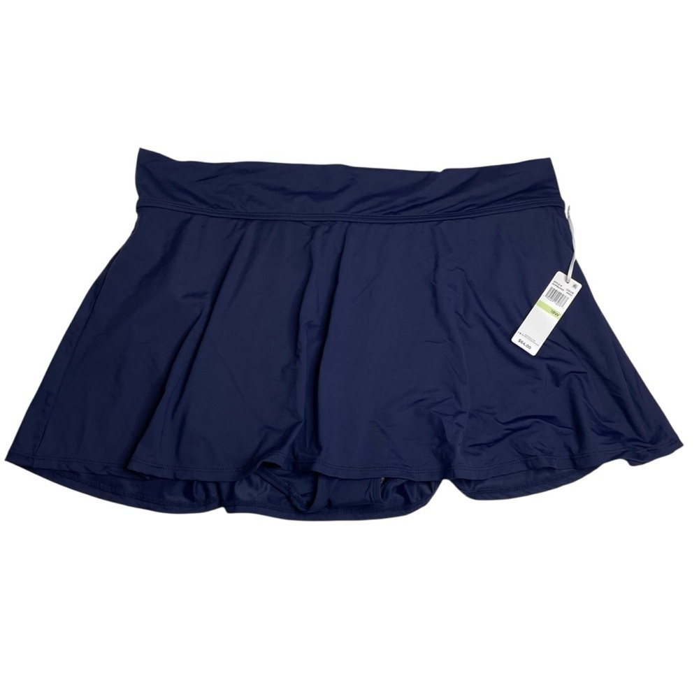 Anne Cole Plus Size Banded Swim Skirt Navy Blue Size 18 W New with Tags